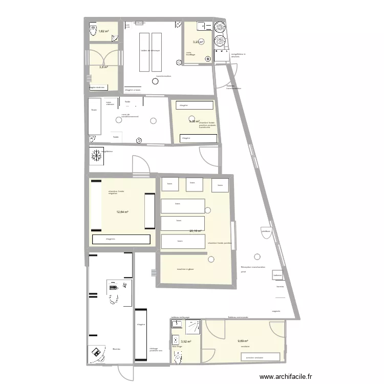 plan labo. Plan de 8 et 60 m² plan labo. Plan de 8 et 60 m²