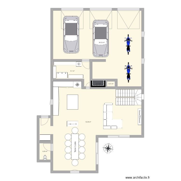 maison 3. Plan de 6 pièces et 148 m2