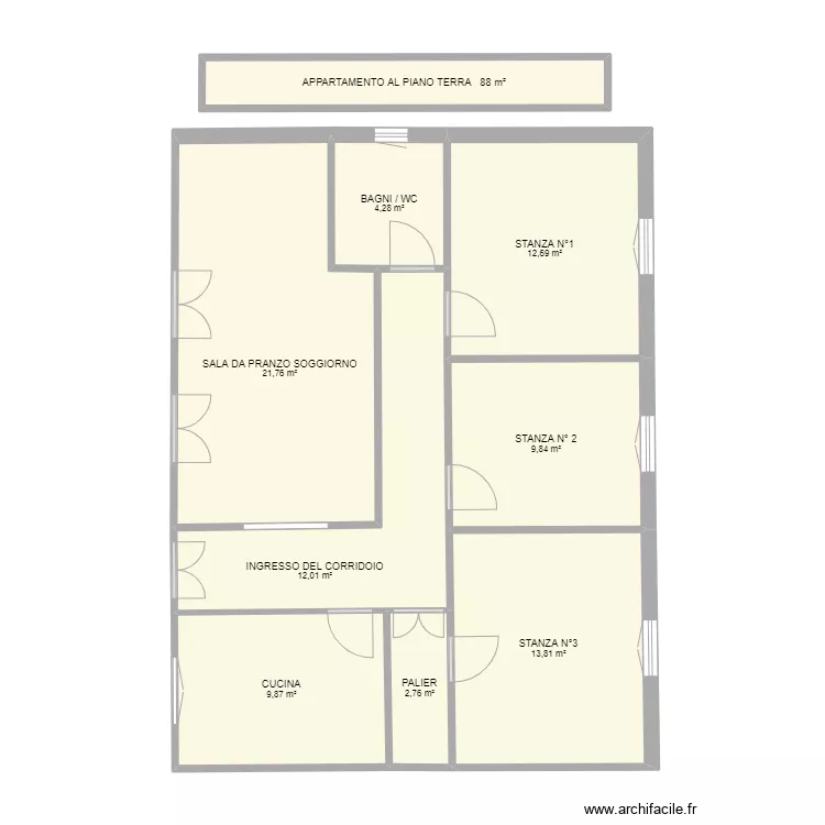 PLAN ITALIE RC. Plan de 