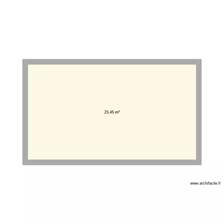 Atelier. Plan de 1  et 25 m²