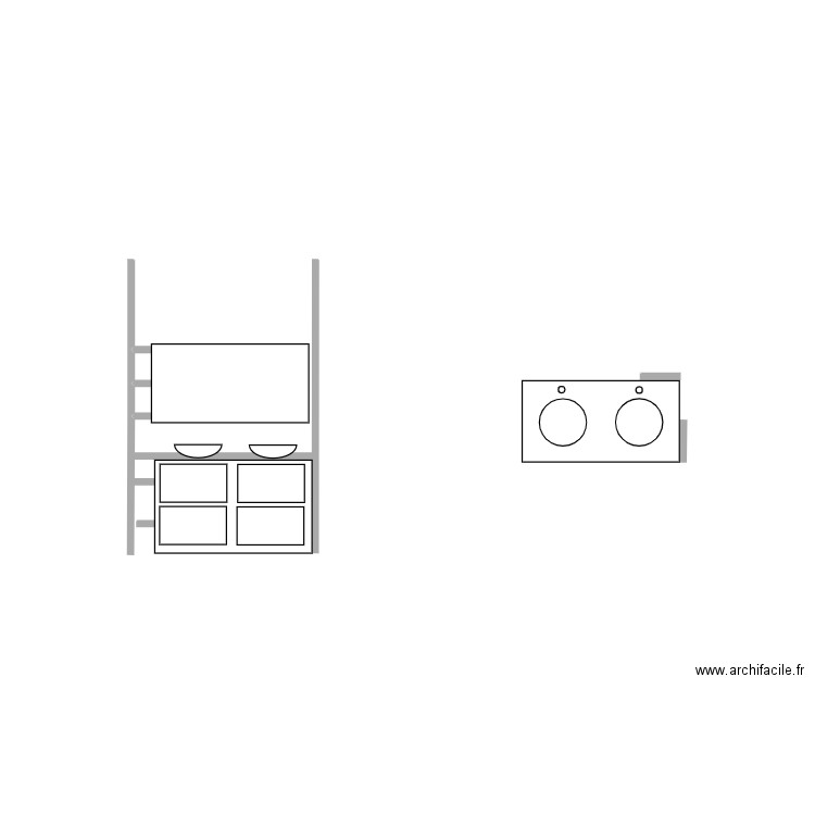 meuble vasque. Plan de 0 pièce et 0 m2