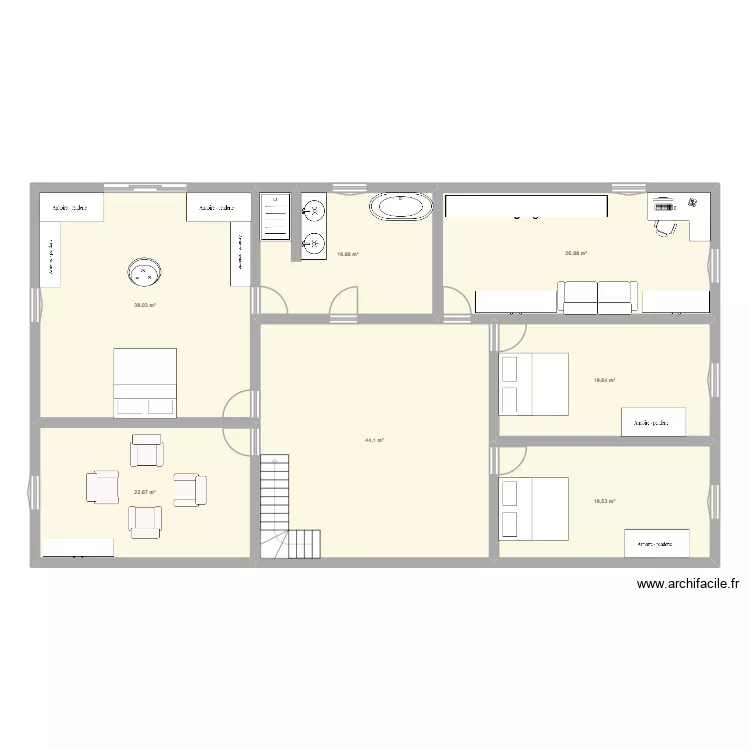 plan maison 1. Plan de 7 pièces et 189 m² plan maison 1. Plan de 7 pièces et 189 m²