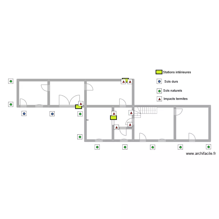 Vasseur. Plan de 8 pièces et 95 m²