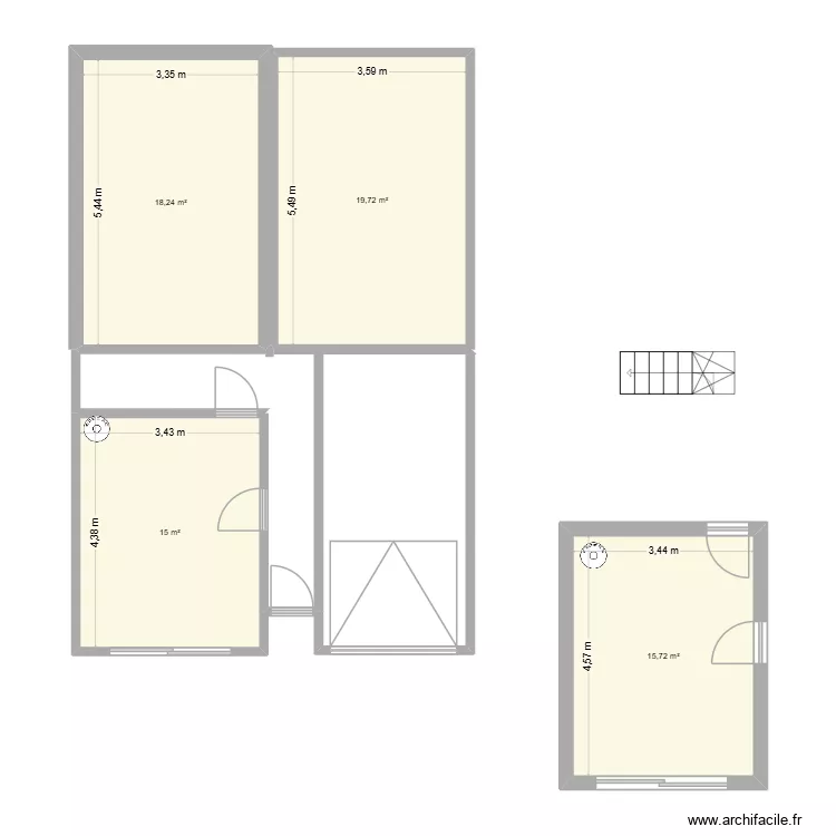RDC Sophie. Plan de 4 et 69 m² RDC Sophie. Plan de 4 et 69 m²