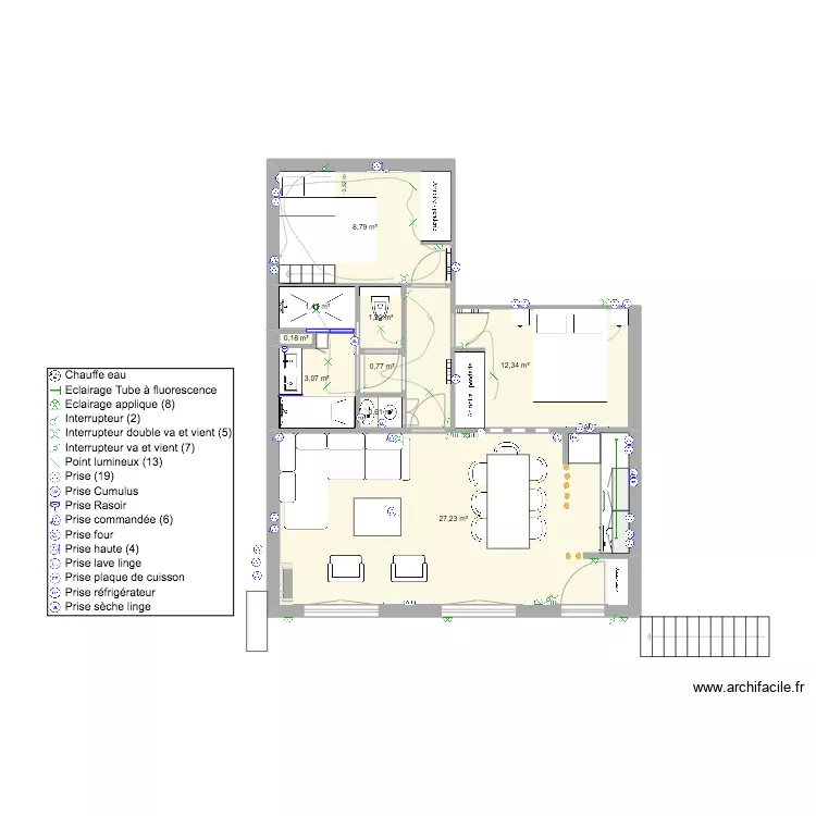 Auron RDC - Cime d'Auron (Projet Elect). Plan de 