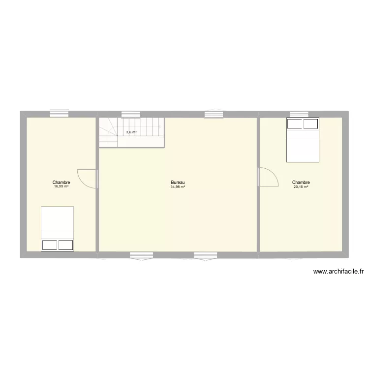 Rezay - Maison. Plan de 