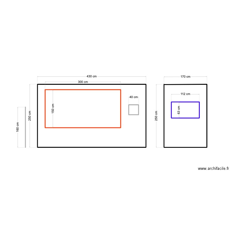 Plan 250 H . Plan de 0 pièce et 0 m2