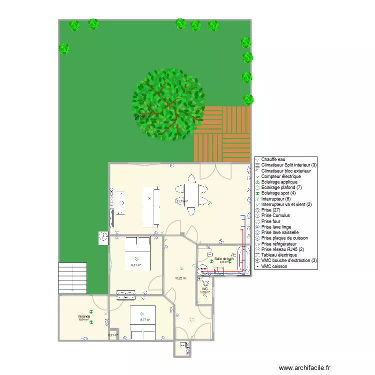 LA BLANCARDE ELECTRICITE. Plan de 
