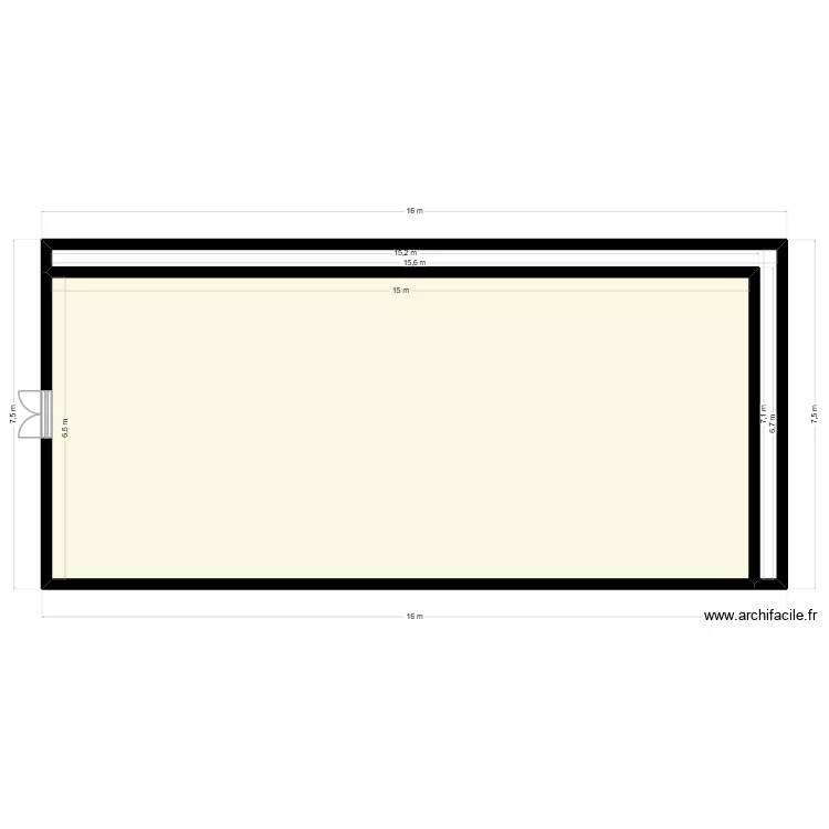 Plan 16mx7.5 Client 41 66 35 66. Plan de 2 pièces et 106 m²