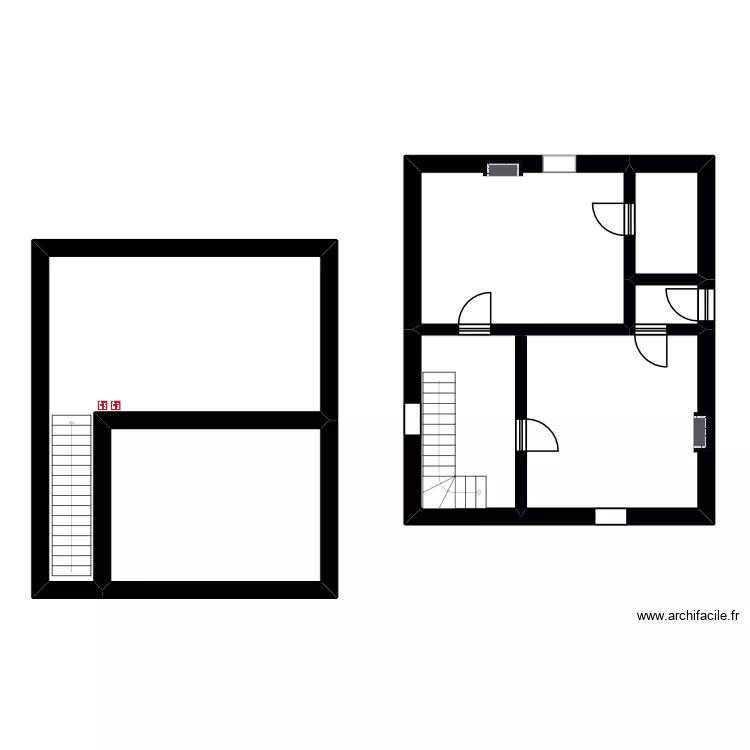 Cave et étage La Source. Plan de 6 et 105 m² Cave et étage La Source. Plan de 6 et 105 m²