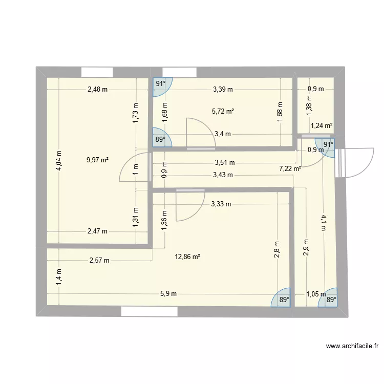 Home. Plan de 5  et 37 m²