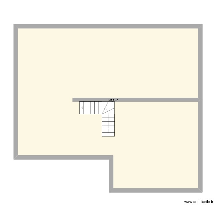 comble. Plan de 1 pièce et 103 m2
