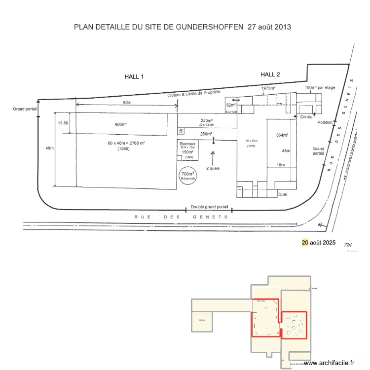 ACEA. Plan de 7  et 3918 m²