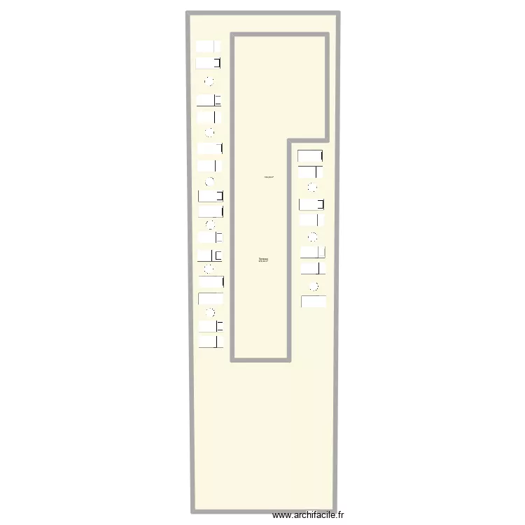 Equipement technique. Plan de 2  et 539 m²