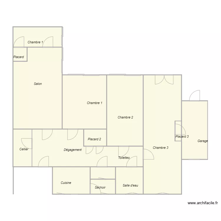 Croquis CARLOTTI amiante. Plan de 