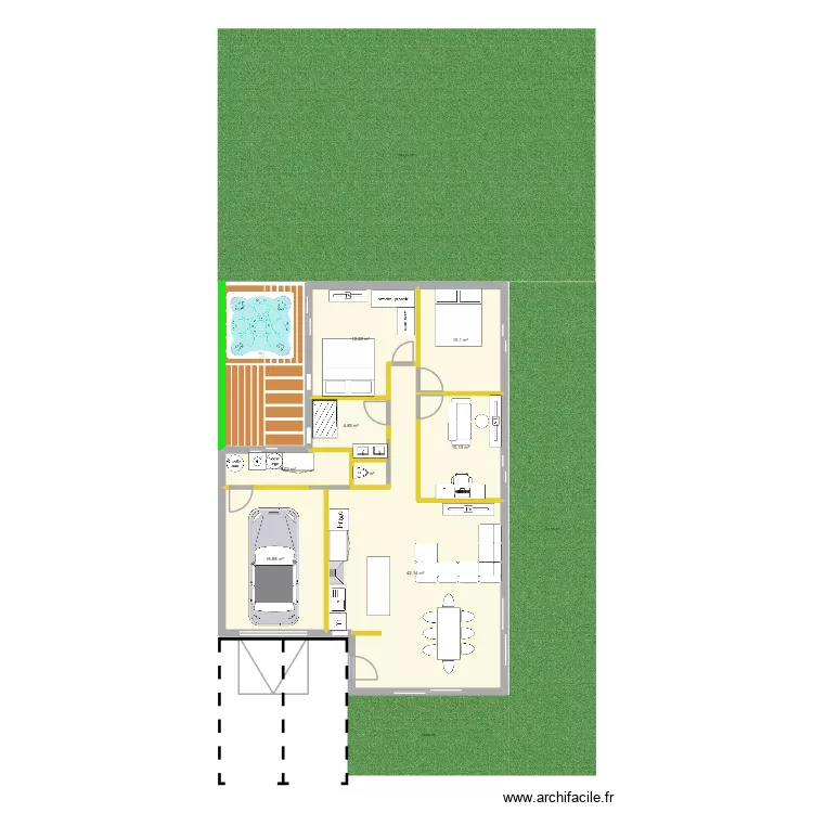 Plan LOTn3. Plan de 8 pièces et 102 m²