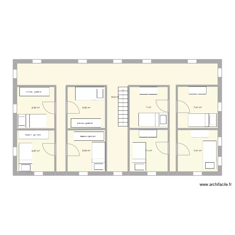 chasseur dragon 3. Plan de 9  et 90 m²