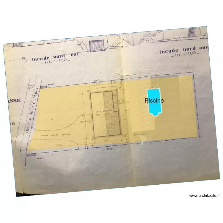 Piscine 1. Plan de 