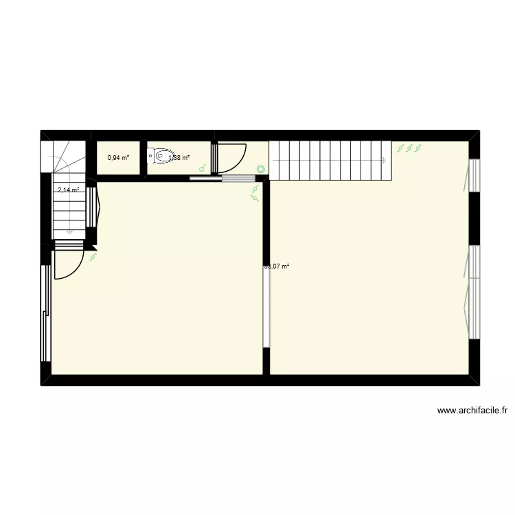 plan place de verdun. Plan de 4 Pièces et 58 m²