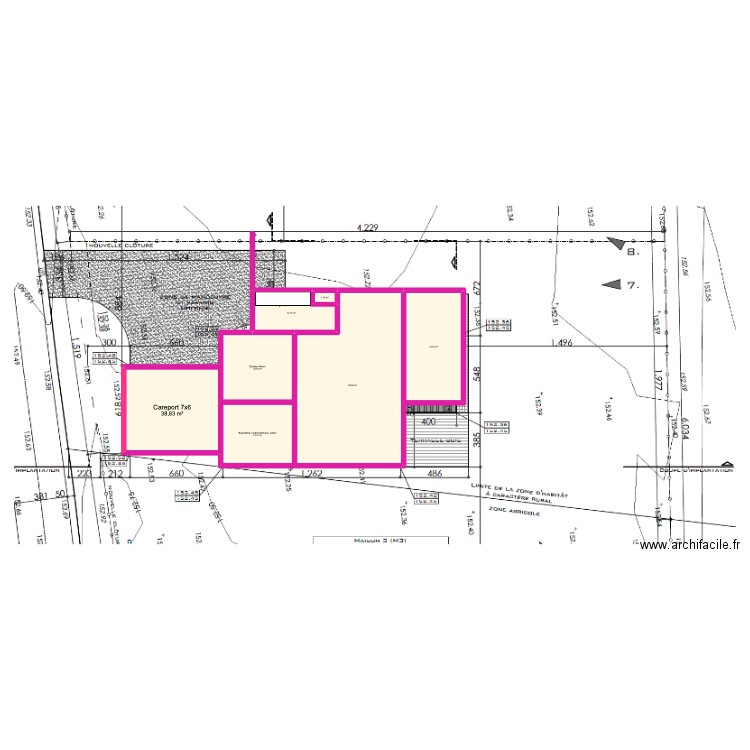 plan projet. Plan de 7 pièces et 213 m2