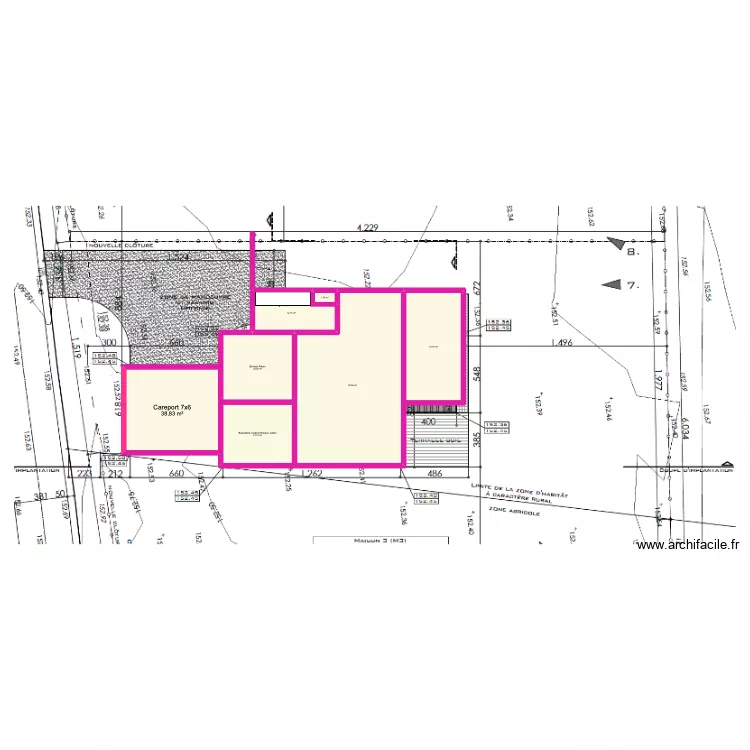 plan projet. Plan de 7 pièces et 213 m²
