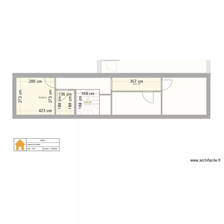 raffin. Plan de 5  et 76 m²
