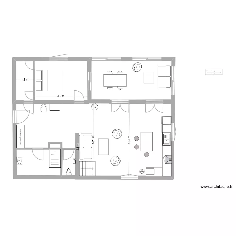 Salon Brigitte. Plan de 