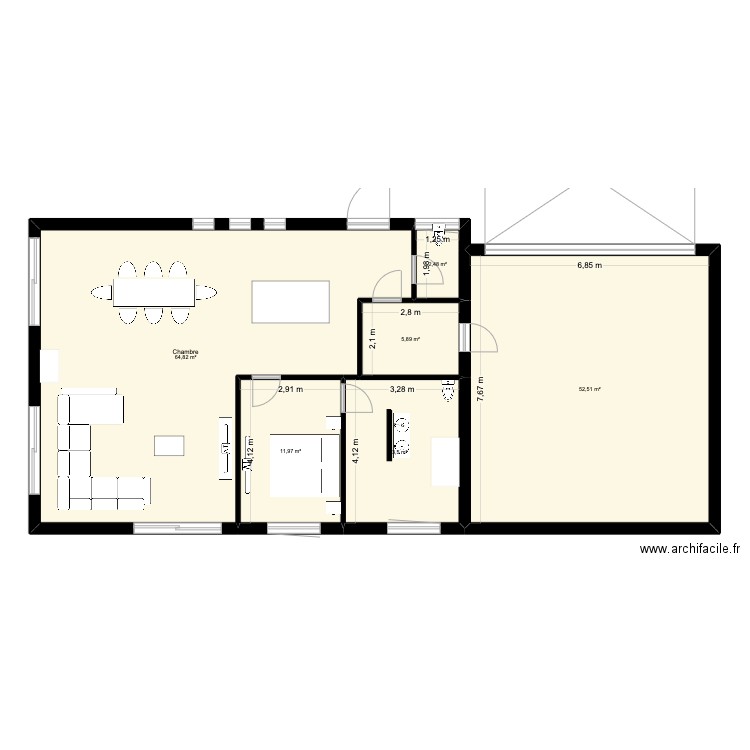 maison théo. Plan de 6 pièces et 151 m2