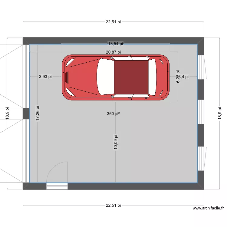 Garage. Plan de 
