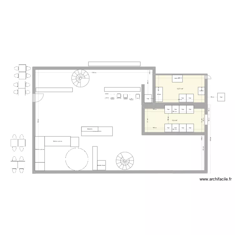 local 2 test. Plan de 
