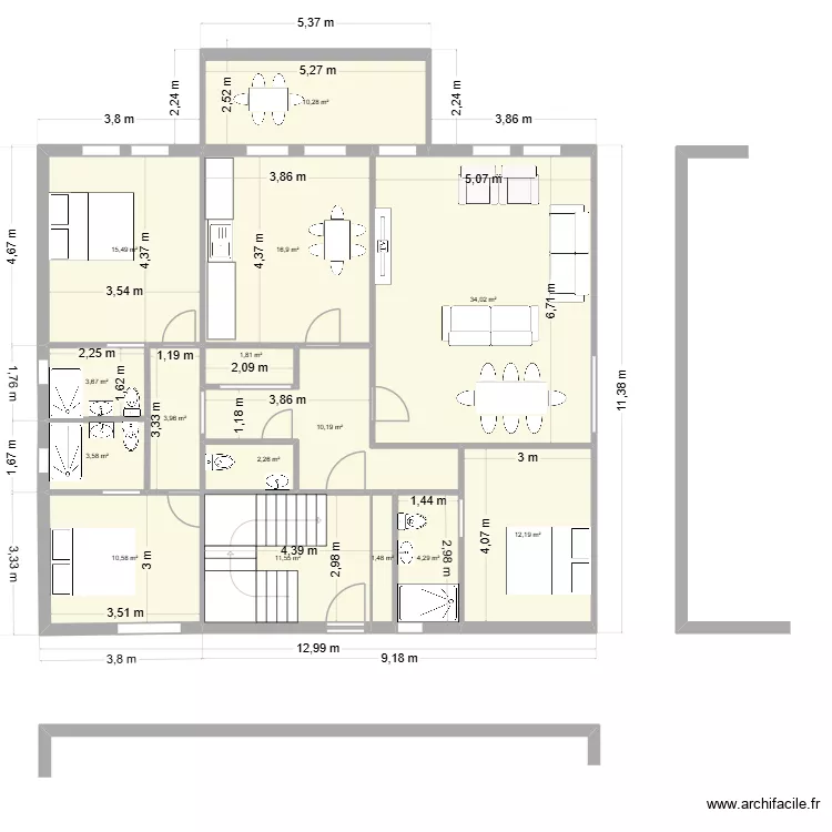 Gulsehir 2026 yt. Plan de 15  et 142 m²