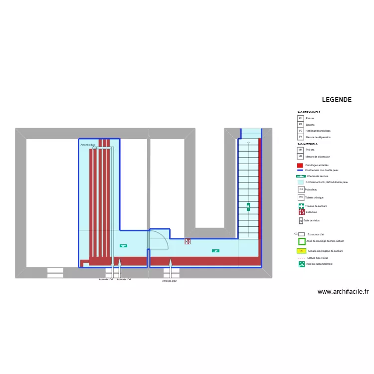 AF040869 Troisvierge sous-sol -1. Plan de 2 pièces et 59 m²