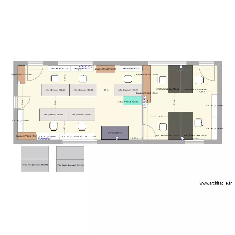 VELAINE v01. Plan de 2 et 62 m² VELAINE v01. Plan de 2 et 62 m²
