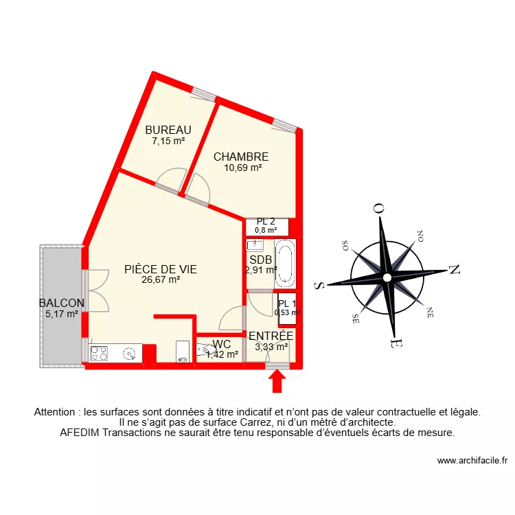 BI 29202. Plan de 11  et 74 m²