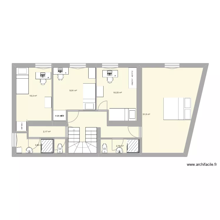1er étage version V3.6. Plan de 7 et 71 m² 1er étage version V3.6. Plan de 7 et 71 m²