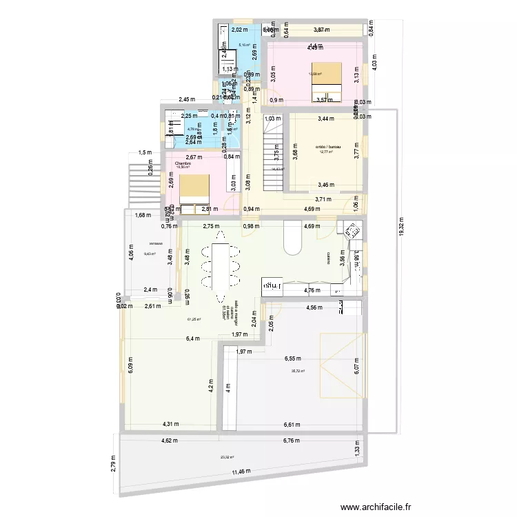 lafat avec terrasse couverte 2. Plan de 