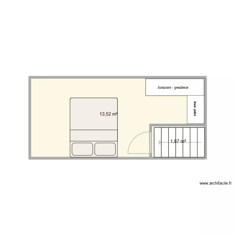 R+3. Plan de 2 Pièces et 15 m²