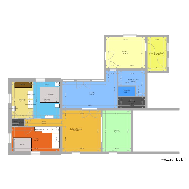 Notre Maison de Thiescourt. Plan de 14 pièces et 110 m2