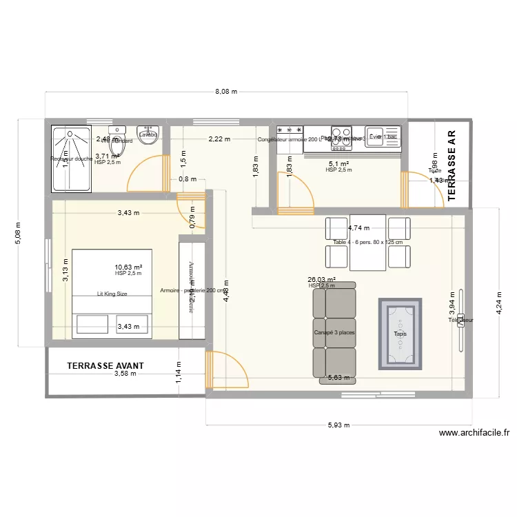 lar2. Plan de 4 et 45 m² lar2. Plan de 4 et 45 m²