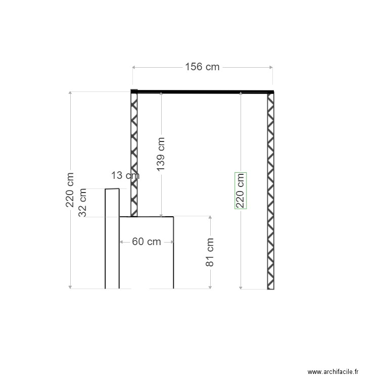 ABRI CUISINE ETE - vue face. Plan de 0 pièce et 0 m2