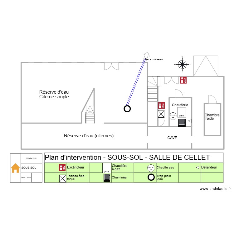 Sous-Sol Fin. Plan de 4 pièces et 162 m2