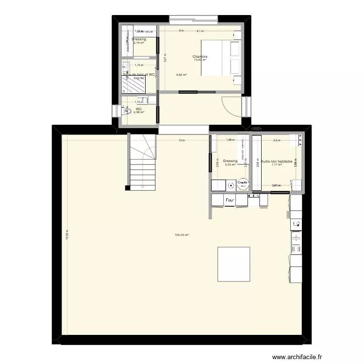Le Hohwald. Plan de 10  et 341 m²