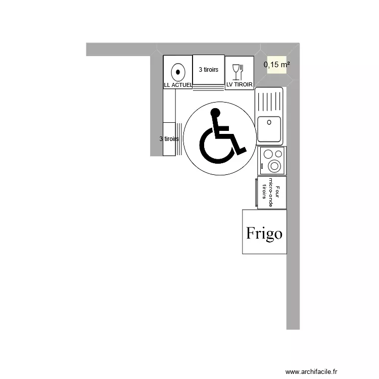 cuisine oct 26. Plan de 1 Pièce et 0 m²
