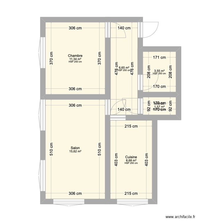 appartement Marchal lyautey. Plan de 6 pièces et 47 m2
