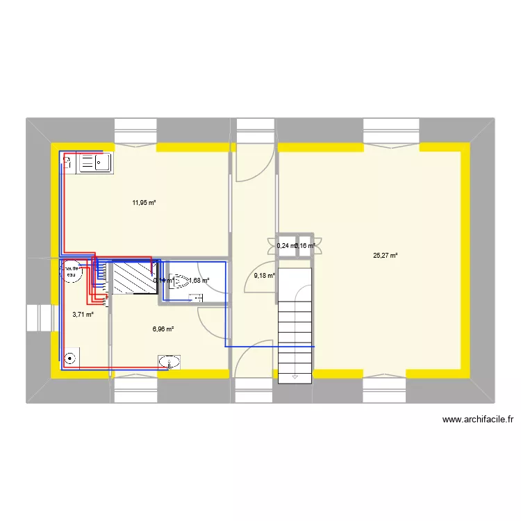 Saint Clément eau. Plan de 9 et 59 m² Saint Clément eau. Plan de 9 et 59 m²