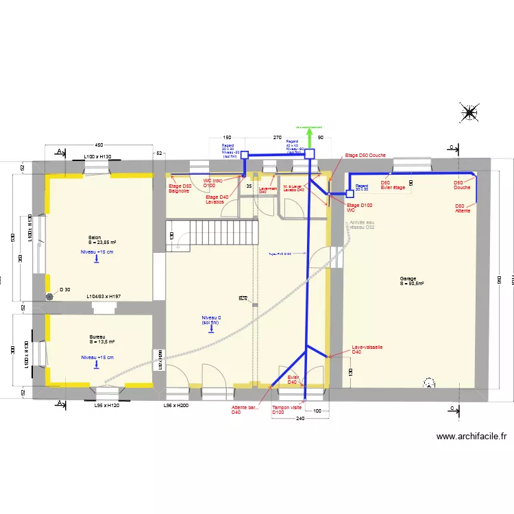 Evacuation RDC. Plan de 