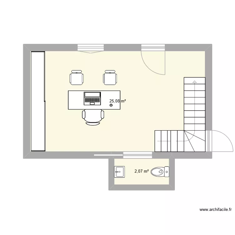 bureau fred. Plan de 