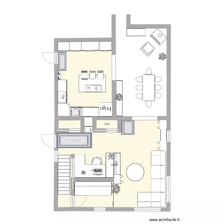 1e &eacute;tage x20. Plan de 