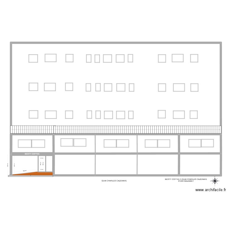 PLAN DE FACADE AVANT. Plan de 0 pièce et 0 m2