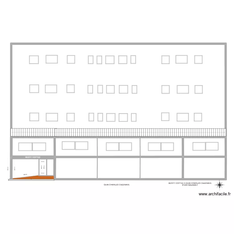 PLAN DE FACADE AVANT. Plan de PLAN DE FACADE AVANT. Plan de
